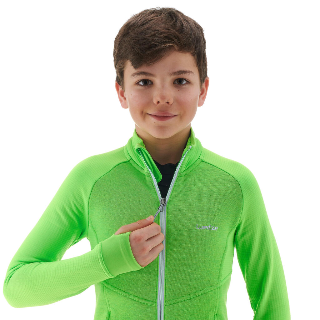 Mid Warm 500 Children's Ski Liner Jacket - Green