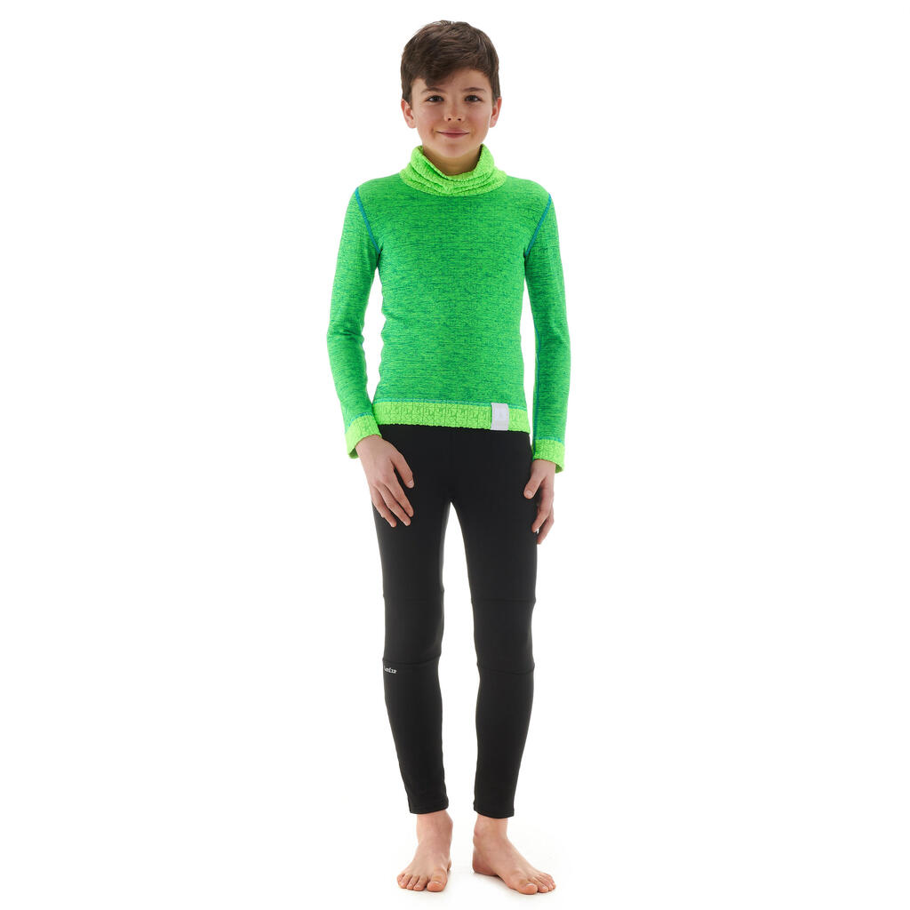 2Warm Children's Ski Underwear Top - Green