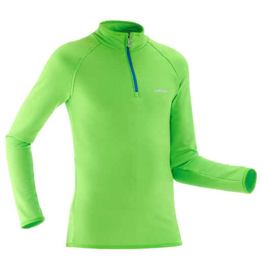 
      Kids’ Ski Base Layer Top FRESHWARM 1/2 Zip - Sea Green
  