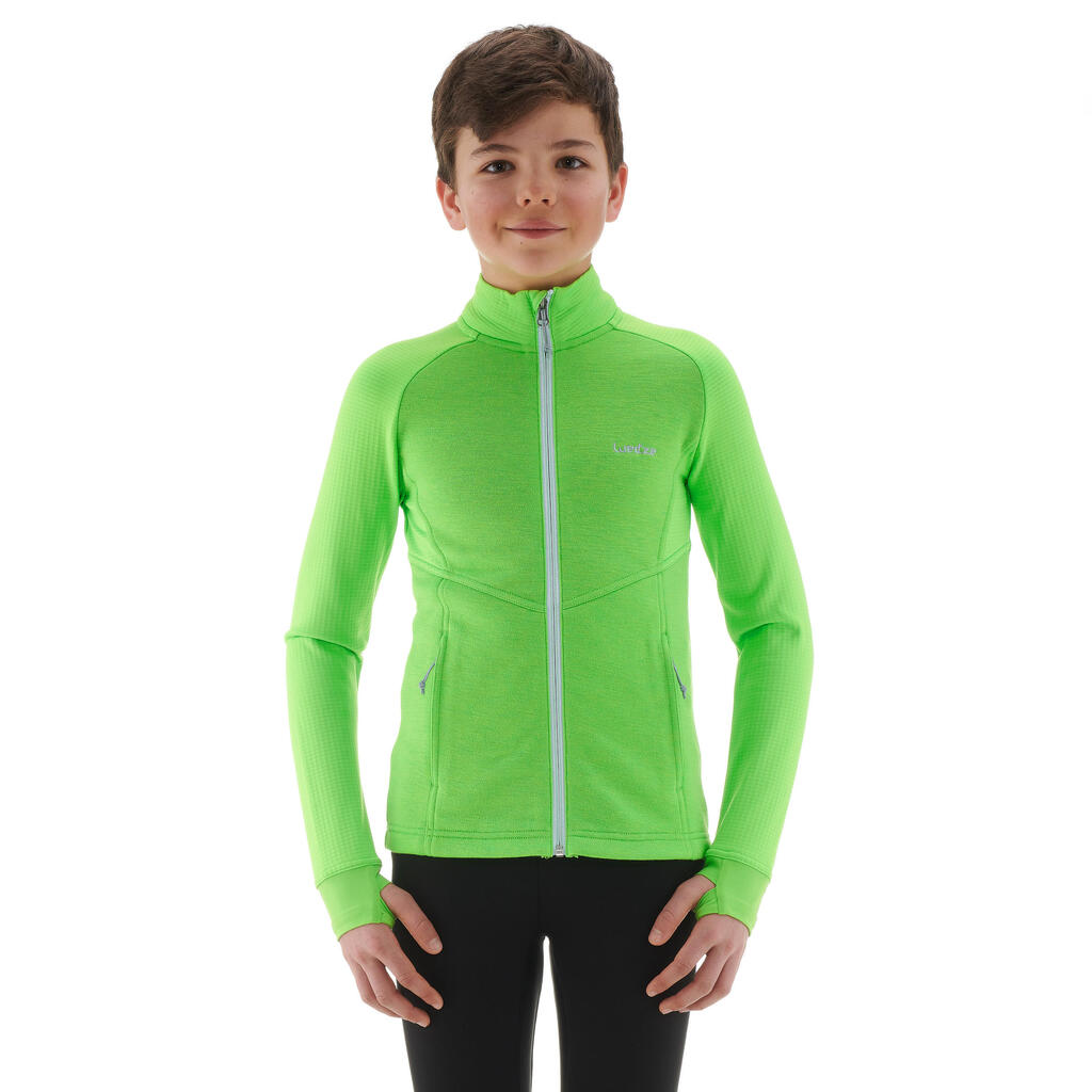 Mid Warm 500 Children's Ski Liner Jacket - Green