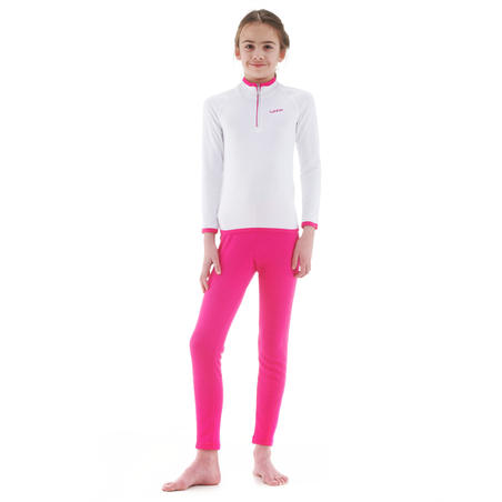 Pantalón térmico esquí y nieve interior Wed'ze Simple warm 100 niños rosa
