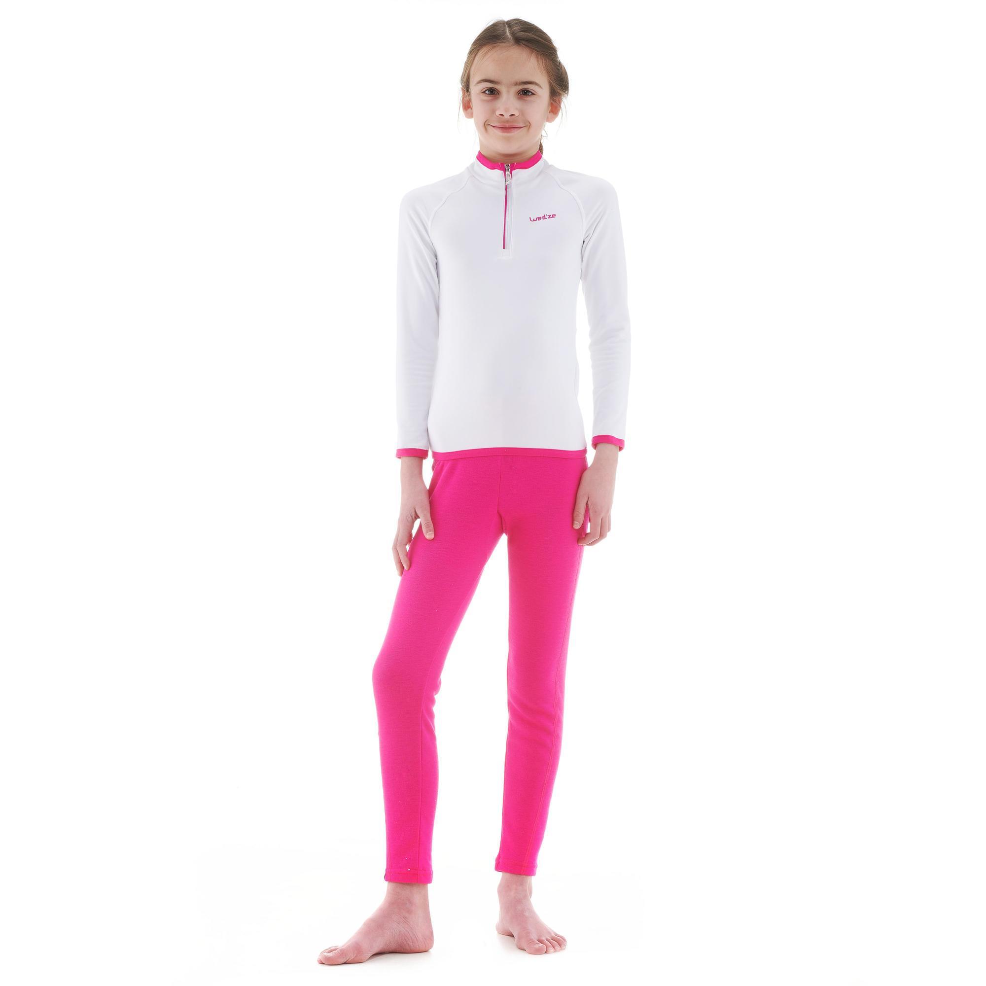 Pantaloni termici sci bambina 100 rosa WEDZE | DECATHLON