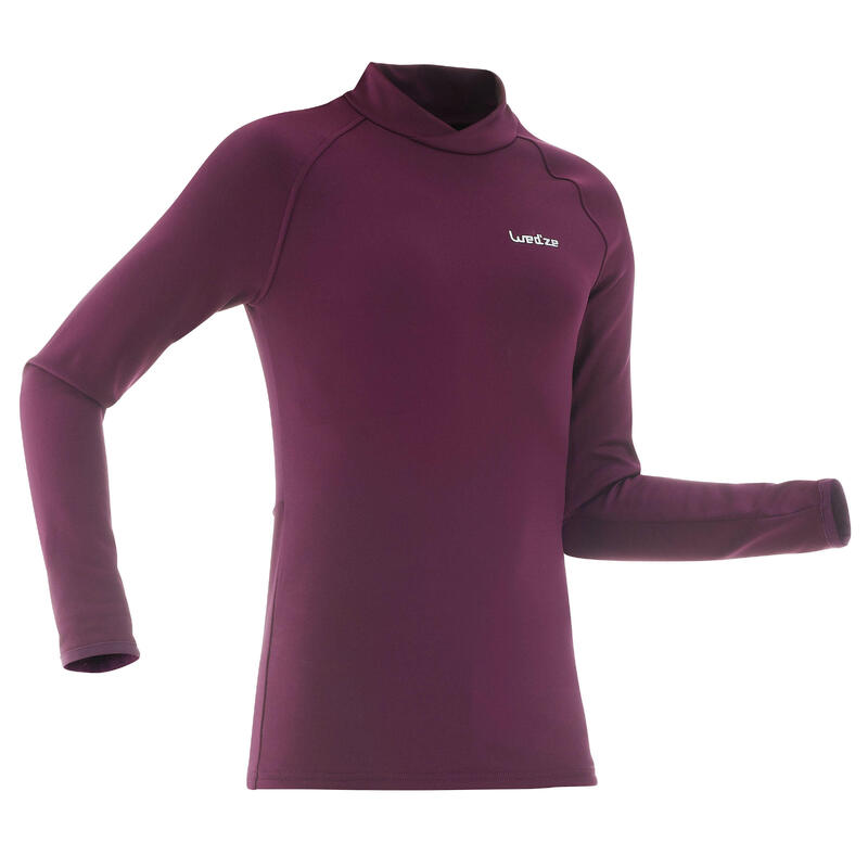 Sous-vêtement de ski enfant FRESHWARM haut prune