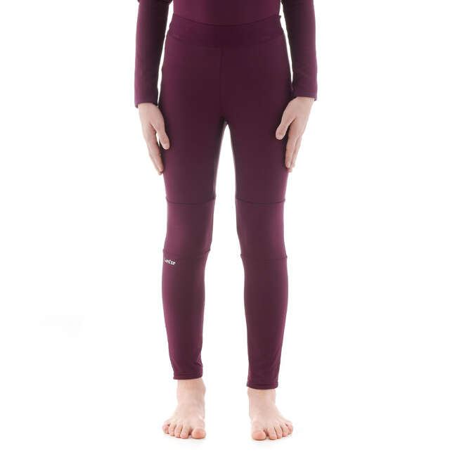 WEDZE Kids' Ski Underwear Bottom FreshWarm Plum Decathlon