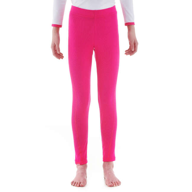 WEDZE Kids' Ski Underwear Bottom 100 Pink Decathlon