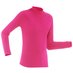 Kids' Base Layer Ski Top 100 - Pink