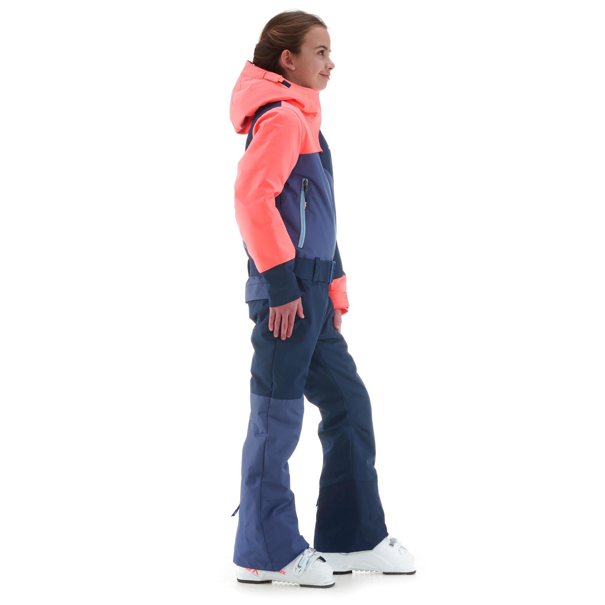 TUTA SCI BAMBINA 500 BLU E CORALLO WEDZE WEDZE | DECATHLON