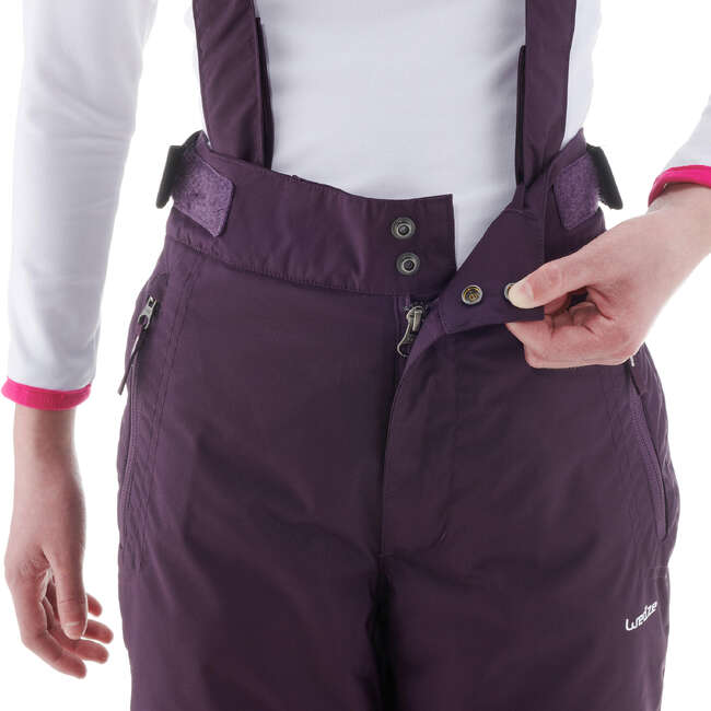 WEDZE CHILDREN'S SKI TROUSERS PNF 500 PURPLE Decathlon
