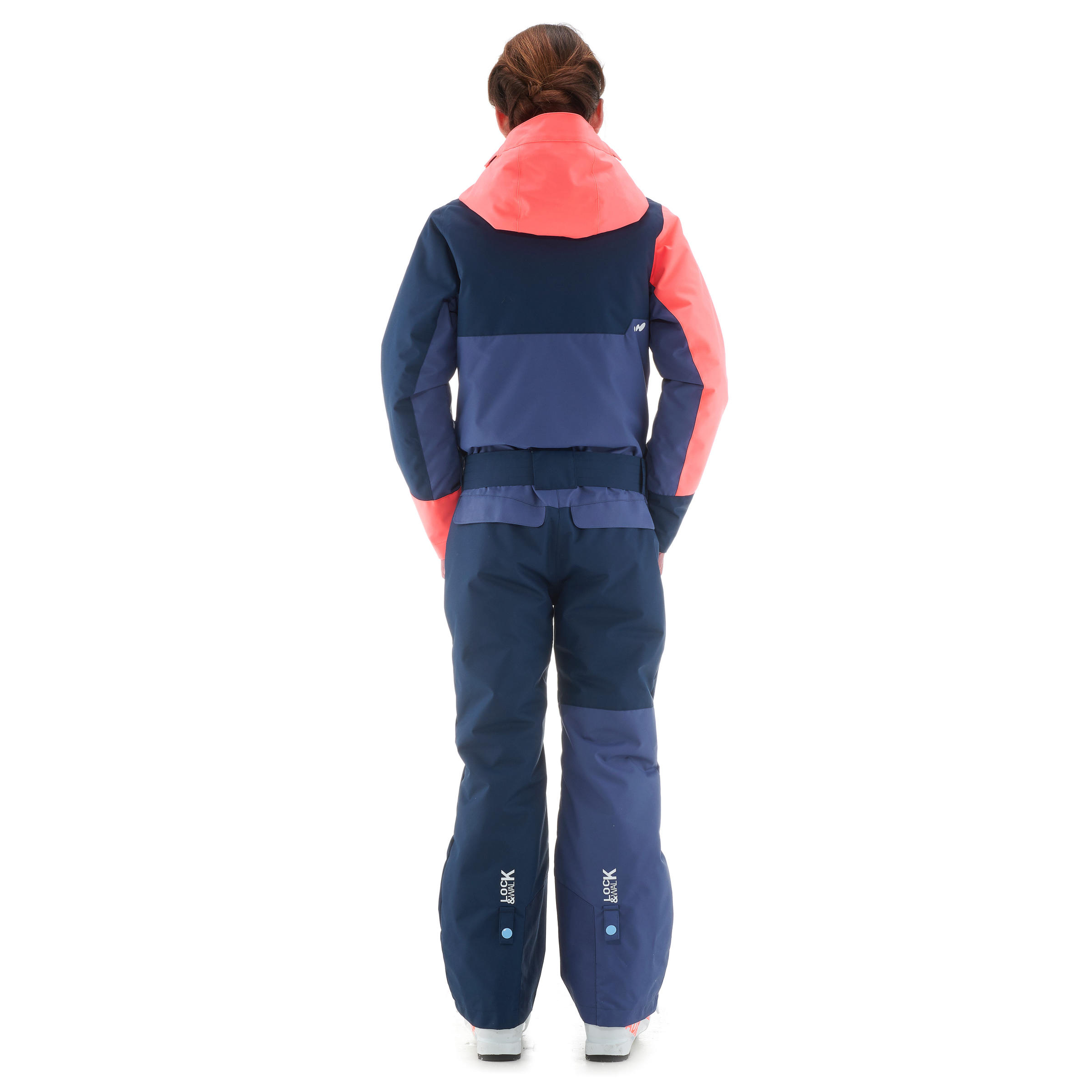 TUTA SCI BAMBINA 500 BLU E CORALLO WEDZE WEDZE | DECATHLON