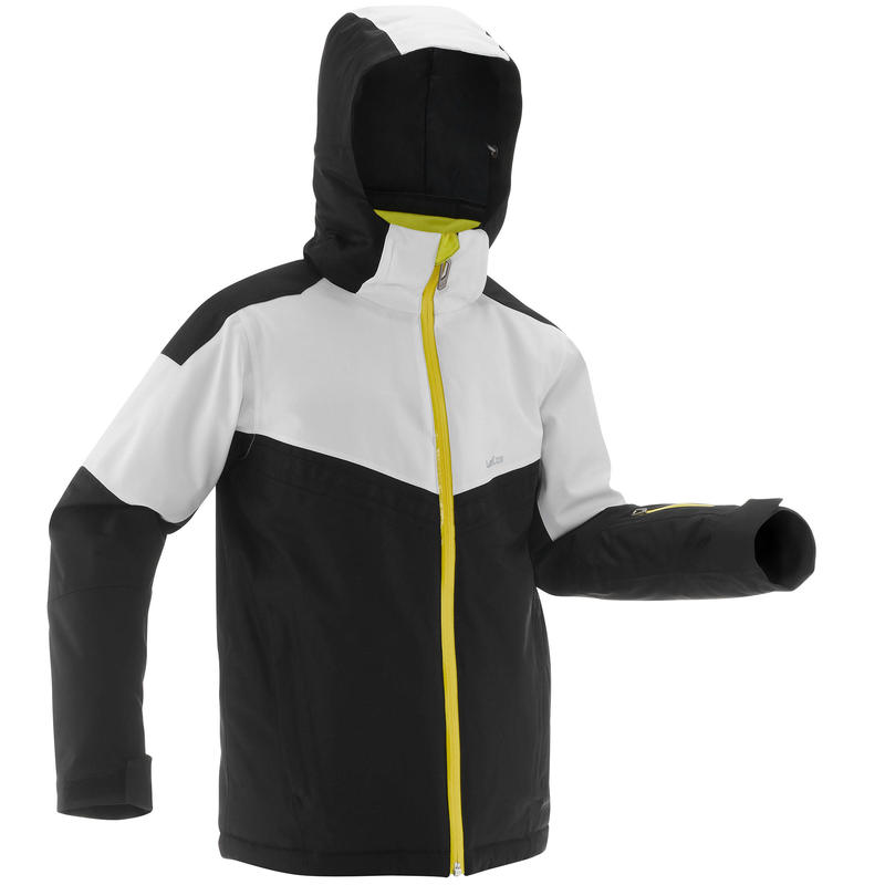 MANTEAU DE SKI ENFANT SKI-P JKT 900 NOIR ET BLANC MANTEAU DE SKI ENFANT SKI-P JKT 900 NOIR ET BLANC