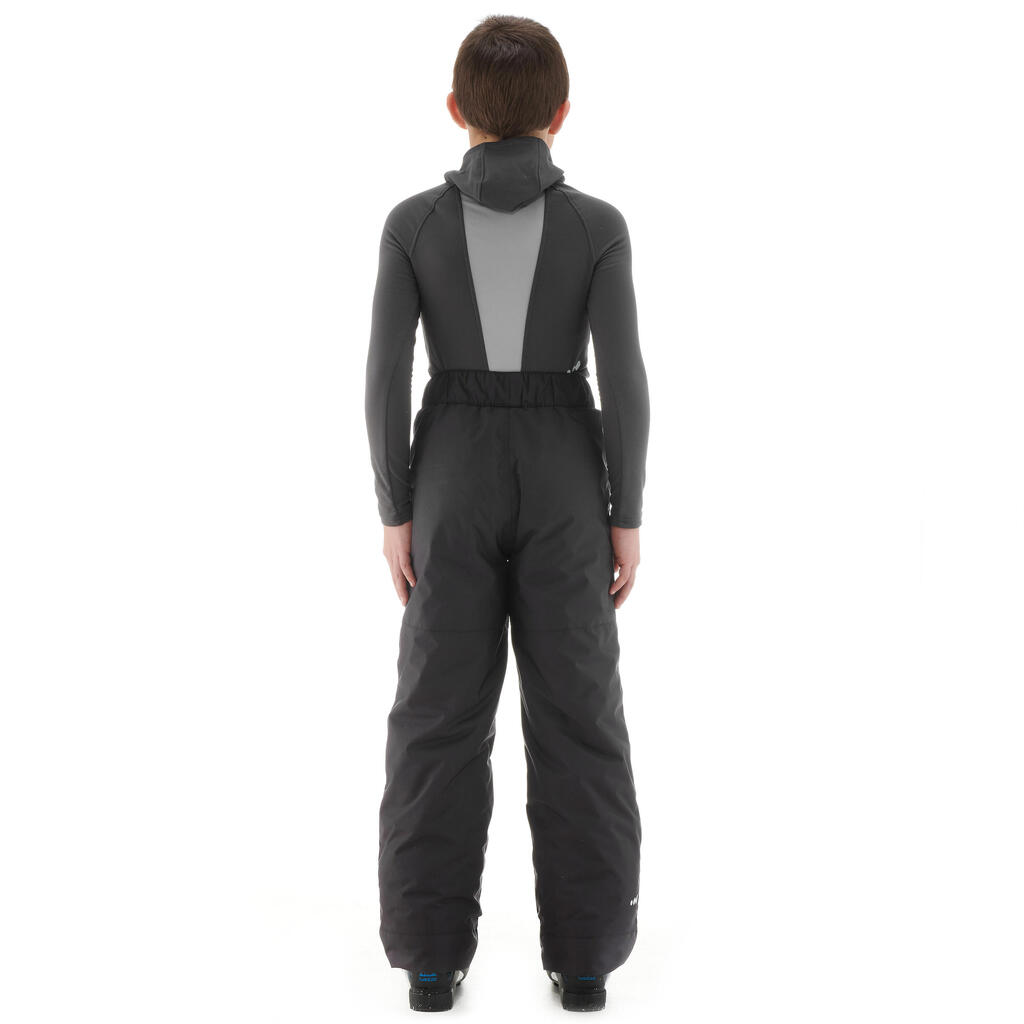 PANTALON DE SKI ENFANT 100 GRIS FONCÉ
