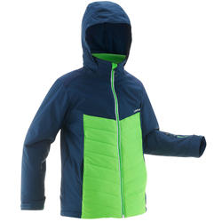 VESTE DE SKI ENFANT 300 VERTE ET BLEUE