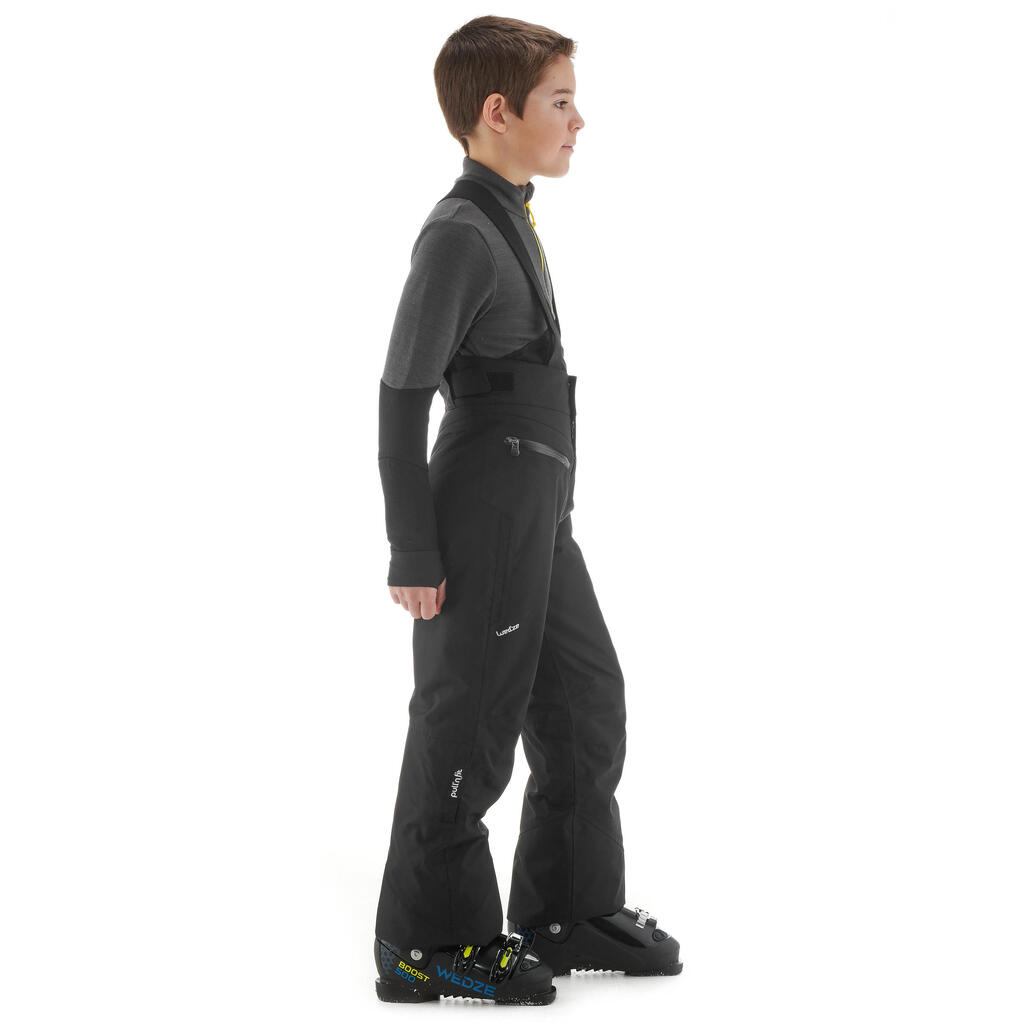 Skihose Piste 900 PNF Kinder schwarz