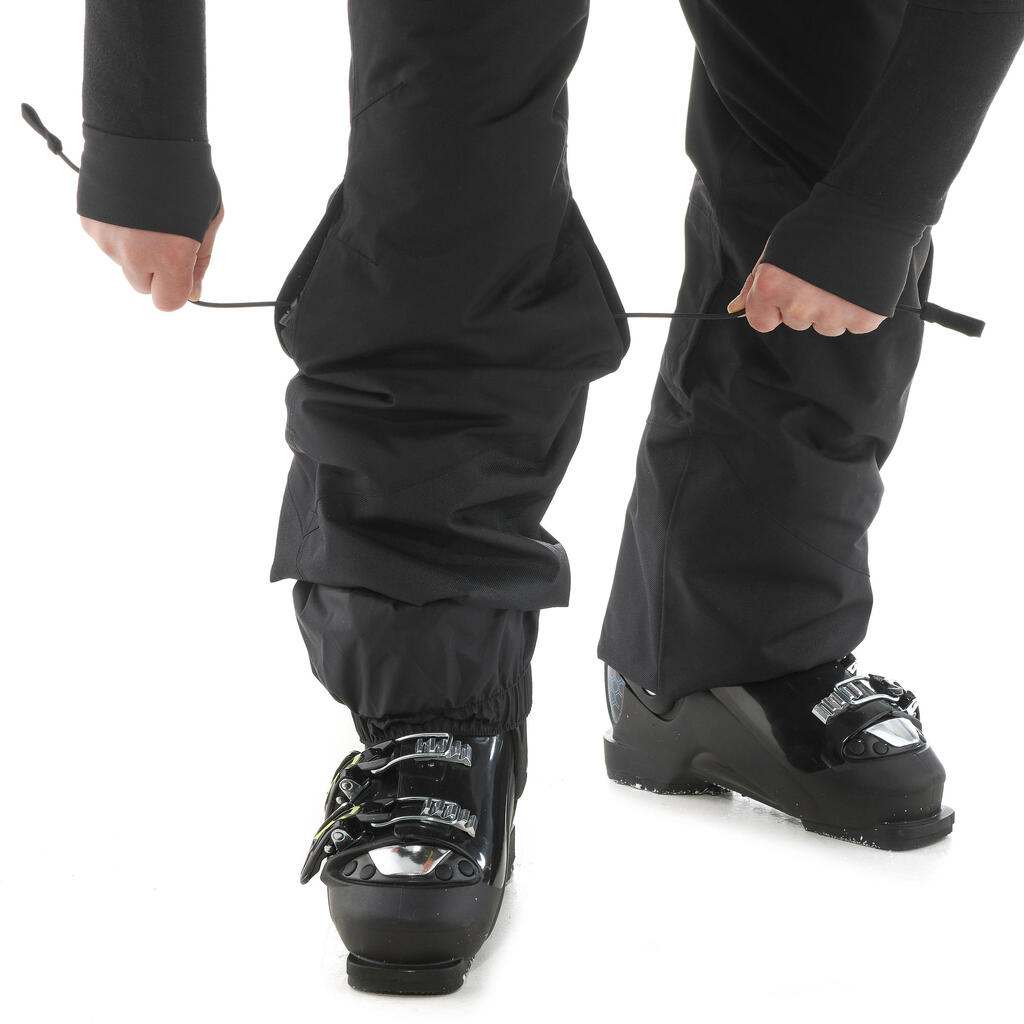 Skihose Piste 900 PNF Kinder schwarz