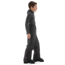 PANTALON DE SKI ENFANT 100 GRIS FONCÉ