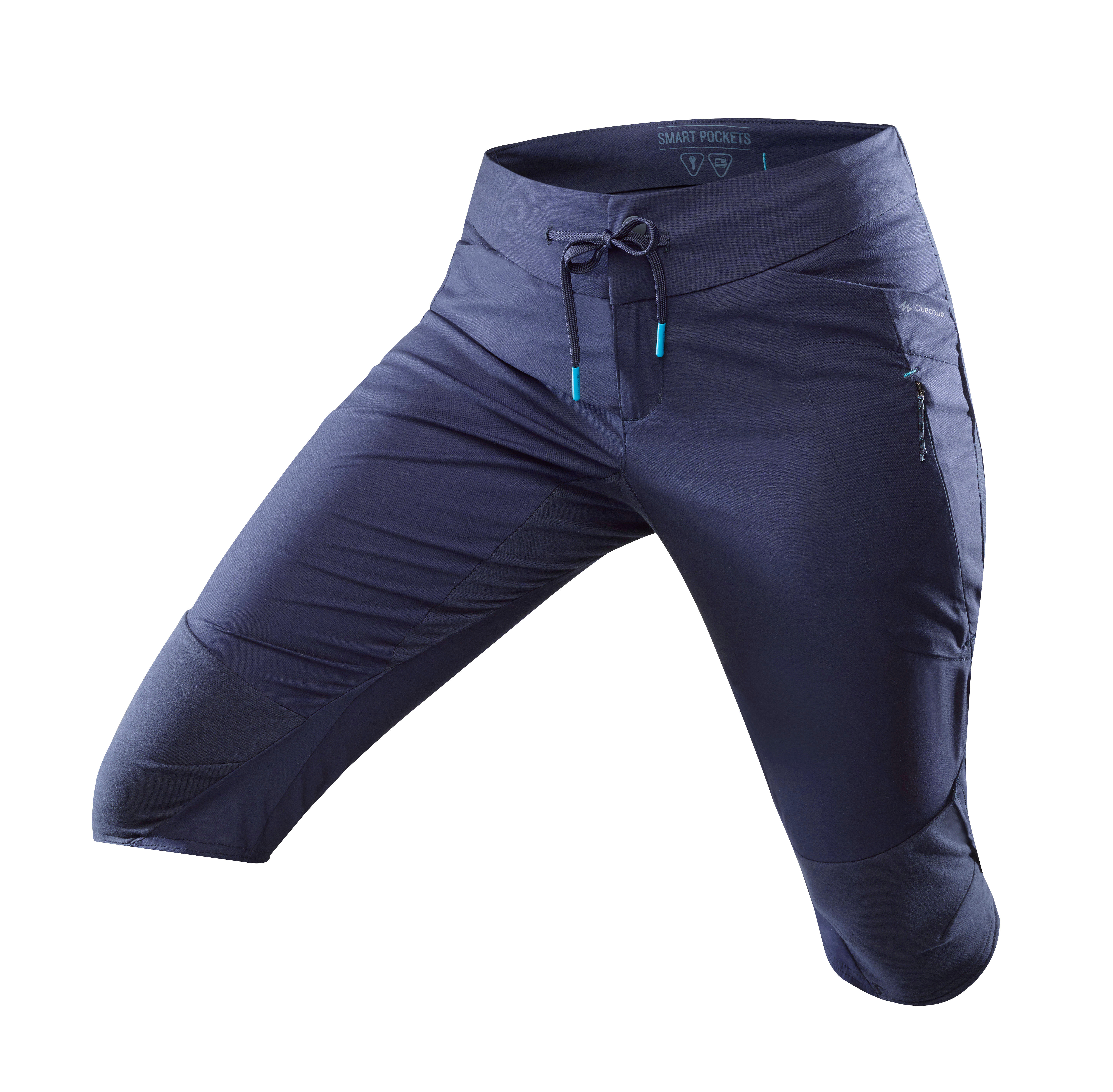 Walking Cropped Trousers - Navy Blue 