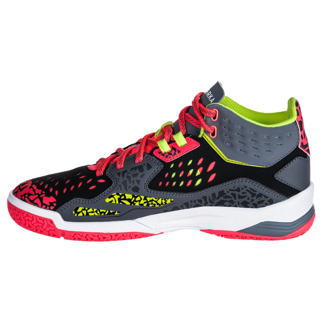 Handballschuhe H500 Mid Herren grau/rot