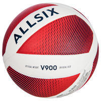 Balón de voleibol V900 blanco/rojo 