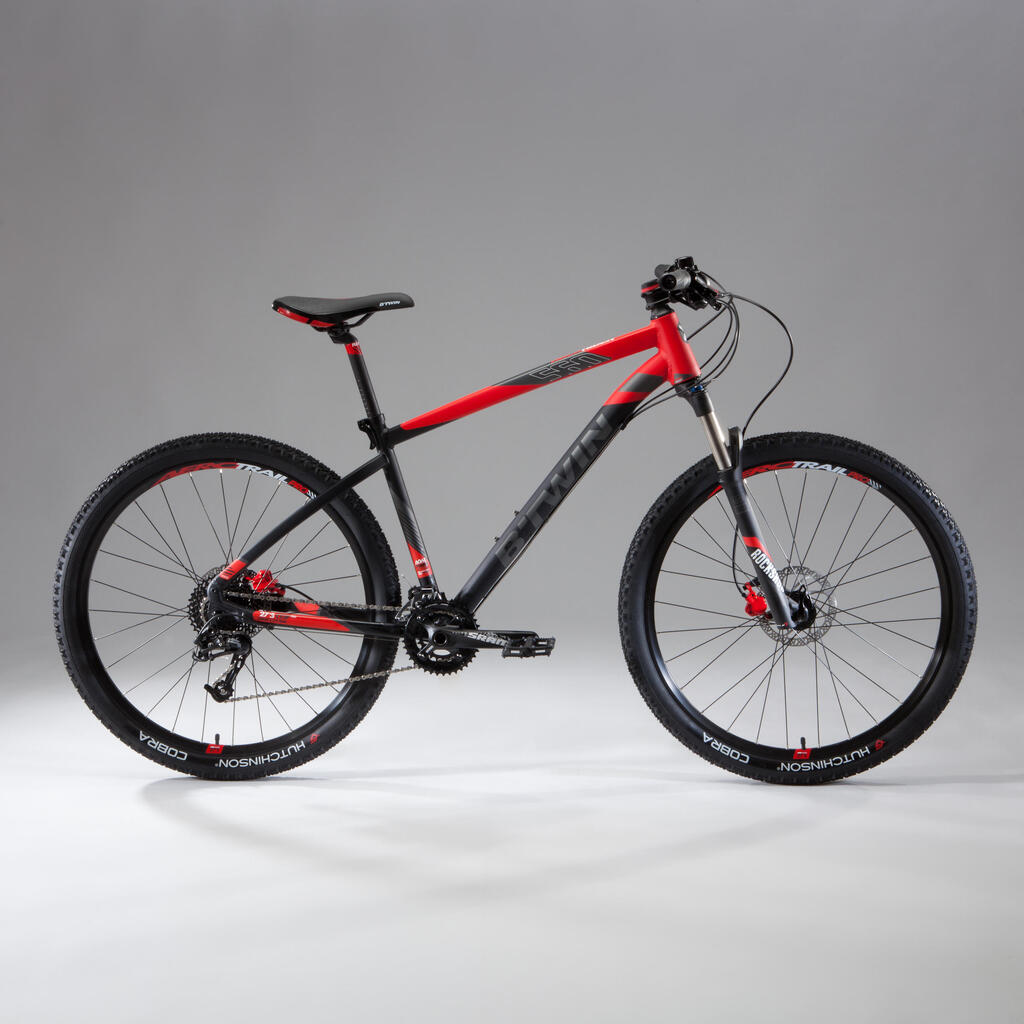 Mountainbike 27,5 Zoll Rockrider ST 560 schwarz/rot