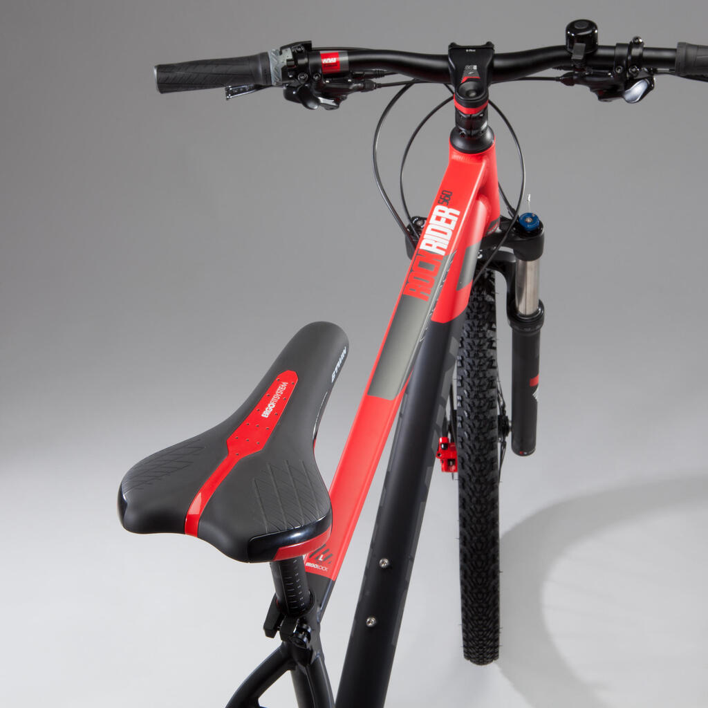 Mountainbike 27,5 Zoll Rockrider ST 560 schwarz/rot