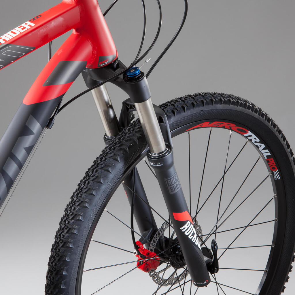 Mountainbike 27,5 Zoll Rockrider ST 560 schwarz/rot
