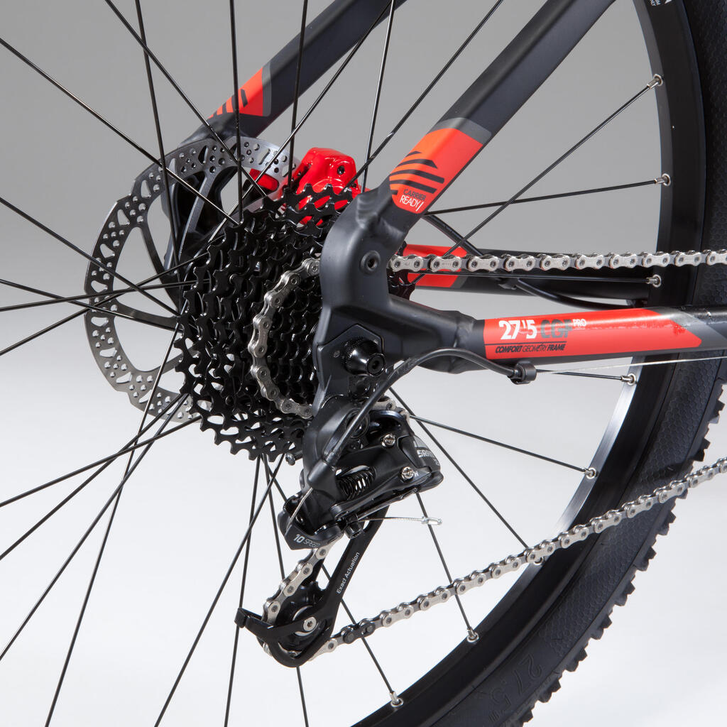 Mountainbike 27,5 Zoll Rockrider ST 560 schwarz/rot