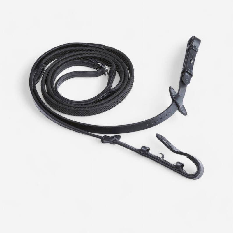 Rênes équitation 900 noir - taille cheval
