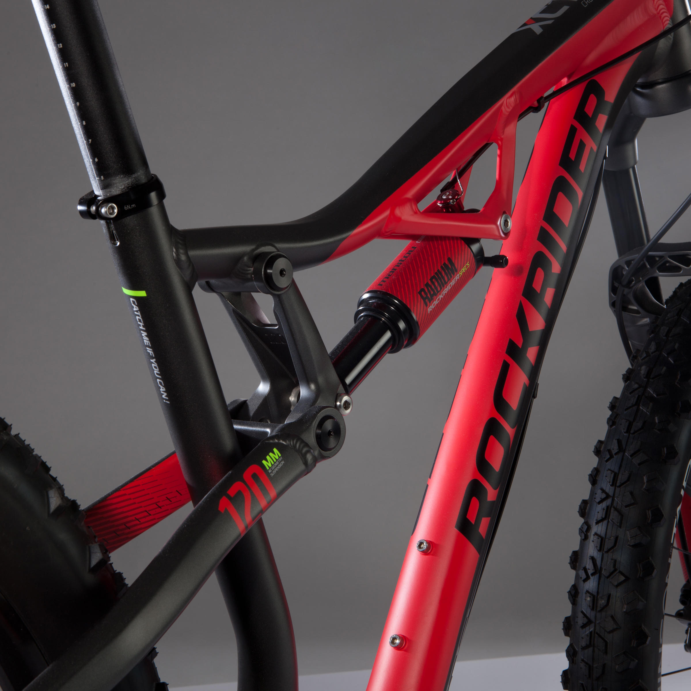 red and black mountain bike