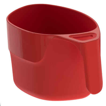 Пластмасова чаша за преходи и за къмпинг MH100, 0,25 л, червена