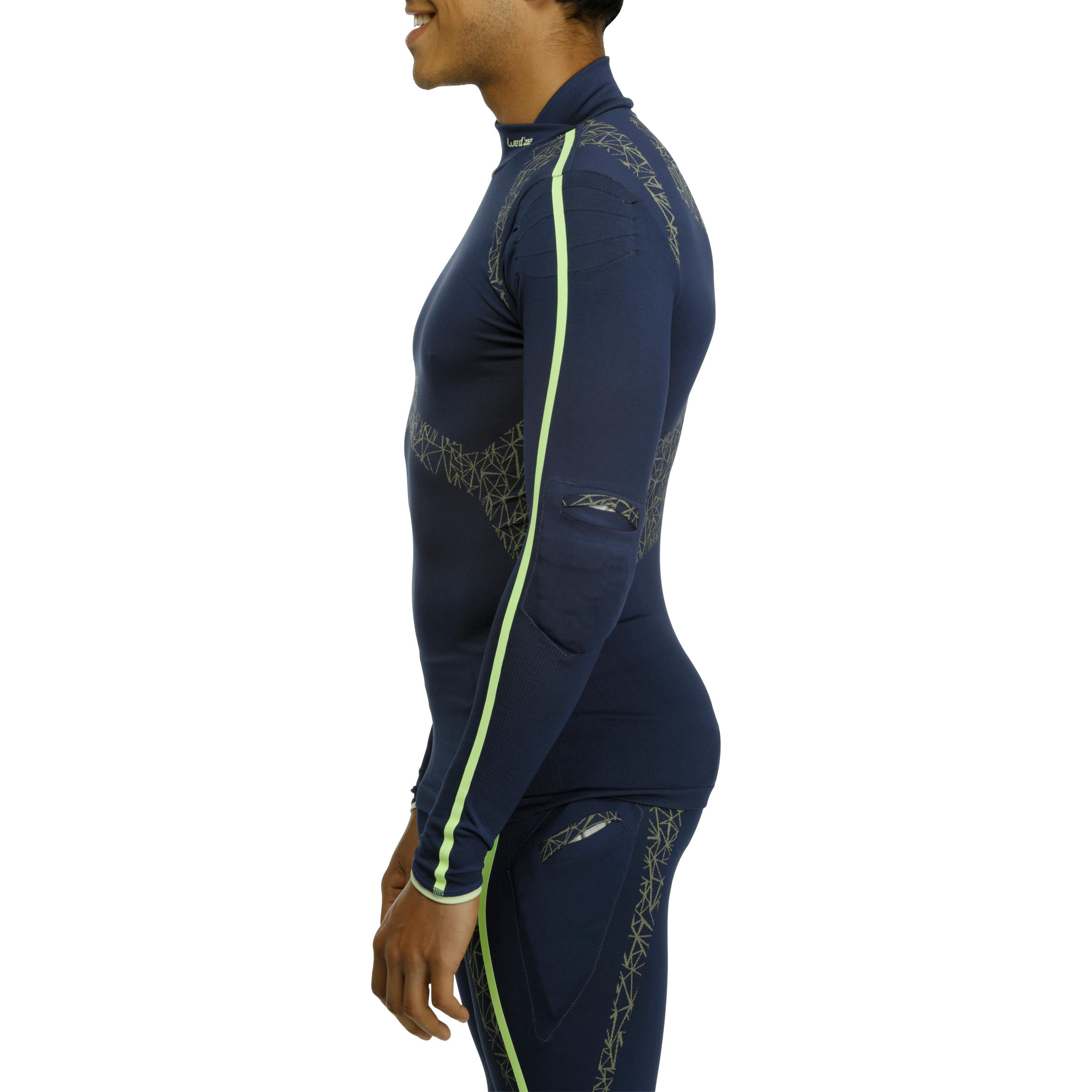 Myslim Men'S Ski Base Layer Top - Blue 4/7