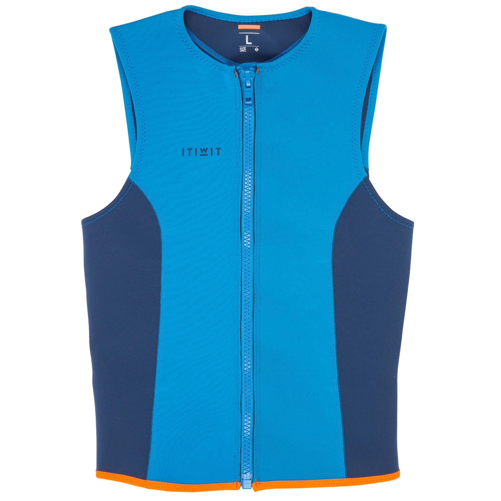 MM GILET DA UOMO IN NEOPRENE 500 PER KAYAK E STAND UP PADDLE 2 BLU ELEC