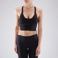 Brassière cardio fitness femme noire 120