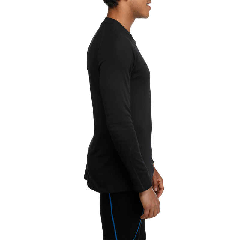 Men's Ski Base Layer Top Black Decathlon