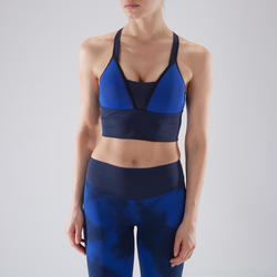 120 Women's Cardio Fitness Sports Bra - Blue
