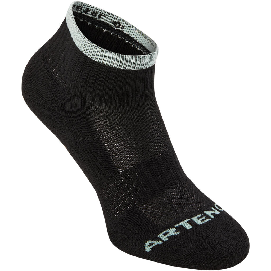 RS 500 Adult Mid Sports Socks 4-Pack - Black/Blue