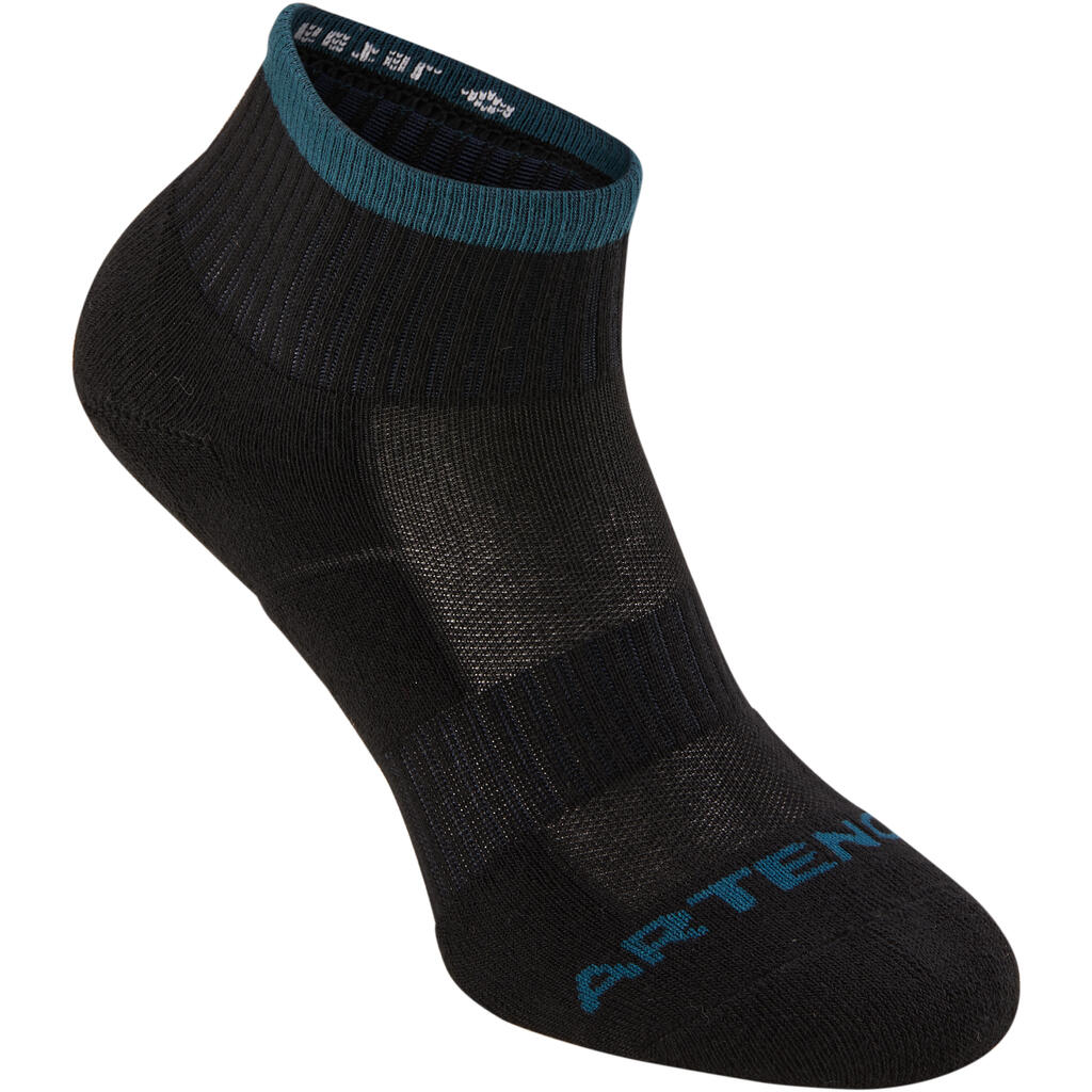 RS 500 Adult Mid Sports Socks 4-Pack - Black/Blue