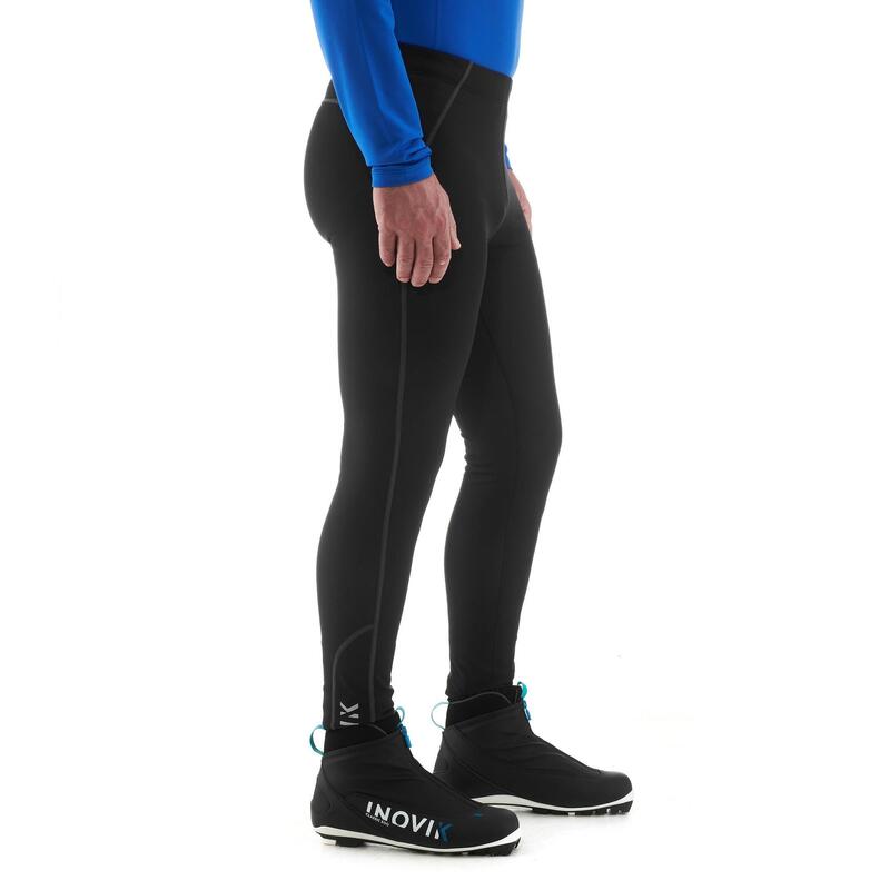 Calças justas quentes de Ski de Fundo XC S TIGHT 100 Homem Preto