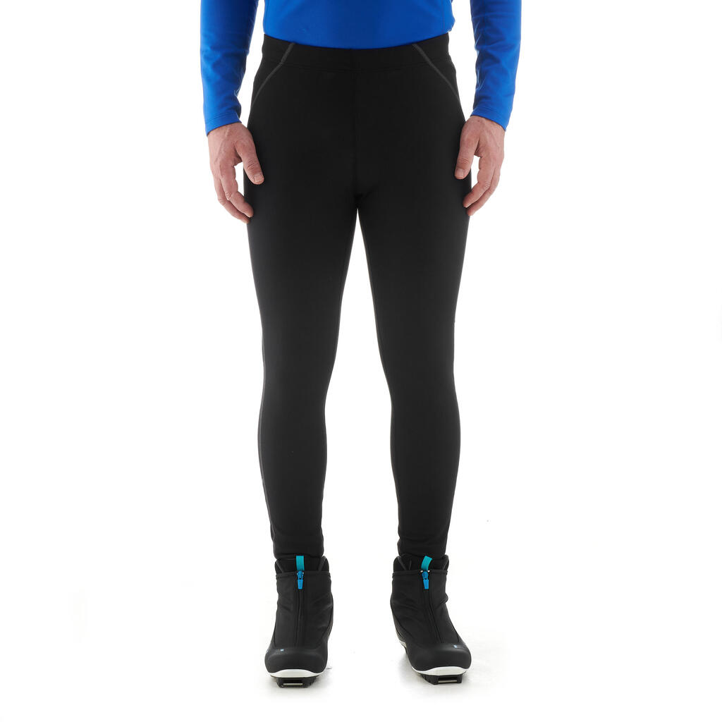 Men's Cross-Country Ski Warm Tights XC S 100 - Black