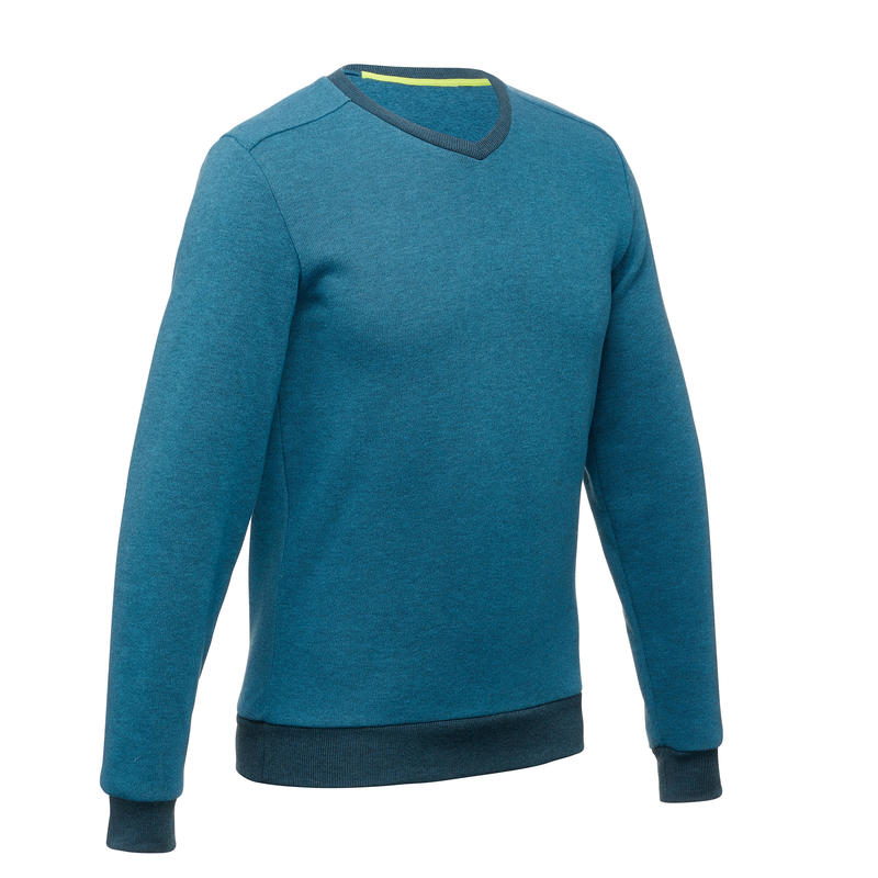 Tricot randonnée nature homme NH150 bleu turquoise Tricot randonnée nature homme NH150 bleu turquoise