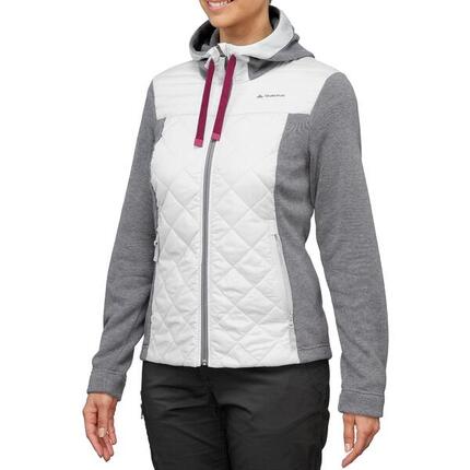 Sudadera con capucha de senderismo - NH100 Hybrid - mujer