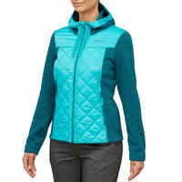 NH500 Women's Hybrid Hiking Pullover - Caribbean Blue