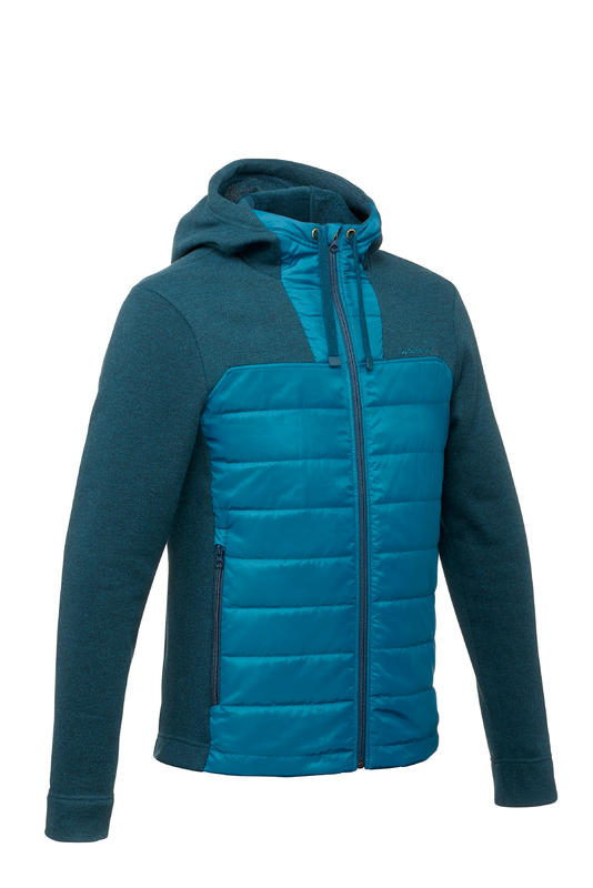 tricot randonnée nature homme NH500 Hybride turquoise tricot randonnée nature homme NH500 Hybride turquoise