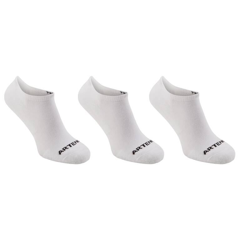 Low Tennis Socks RS 100 Tri-Pack - White