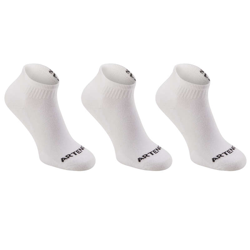 ADULT SOCKS - RS100 Adult Mid 3-Pack White ARTENGO