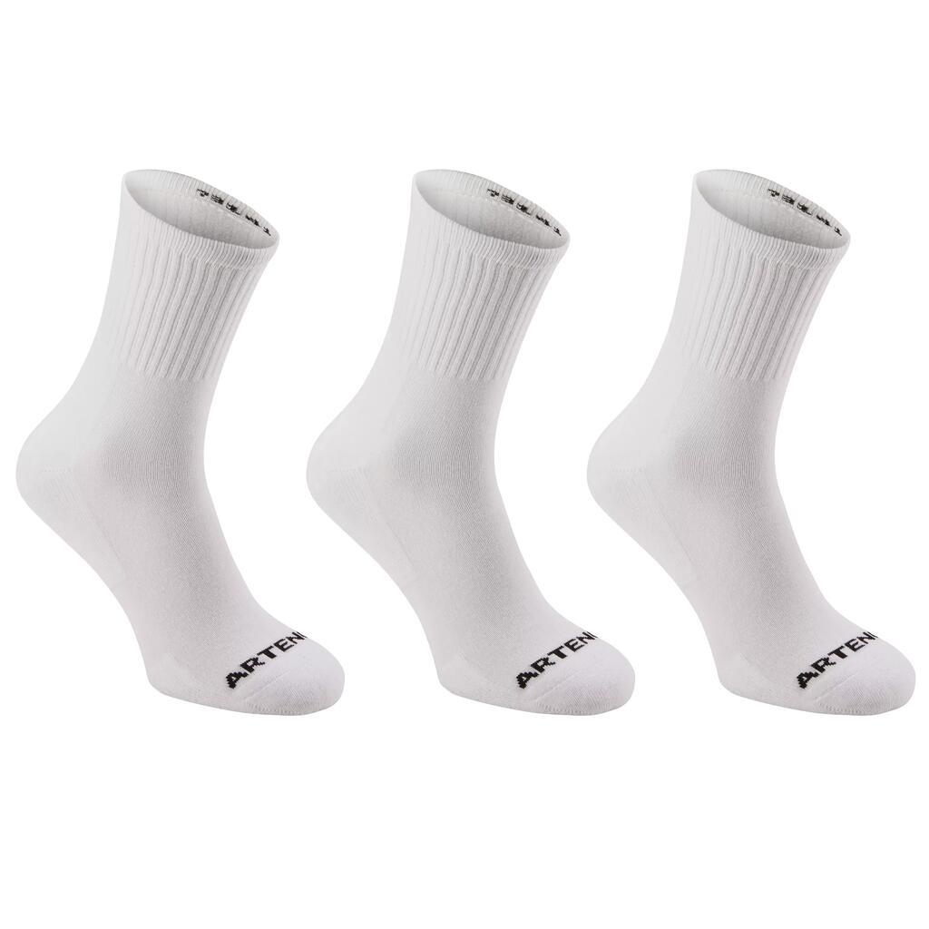 CALCETINES DEPORTE DE RAQUETA RS 100 ADULTO X3 HIGH BLANCO 