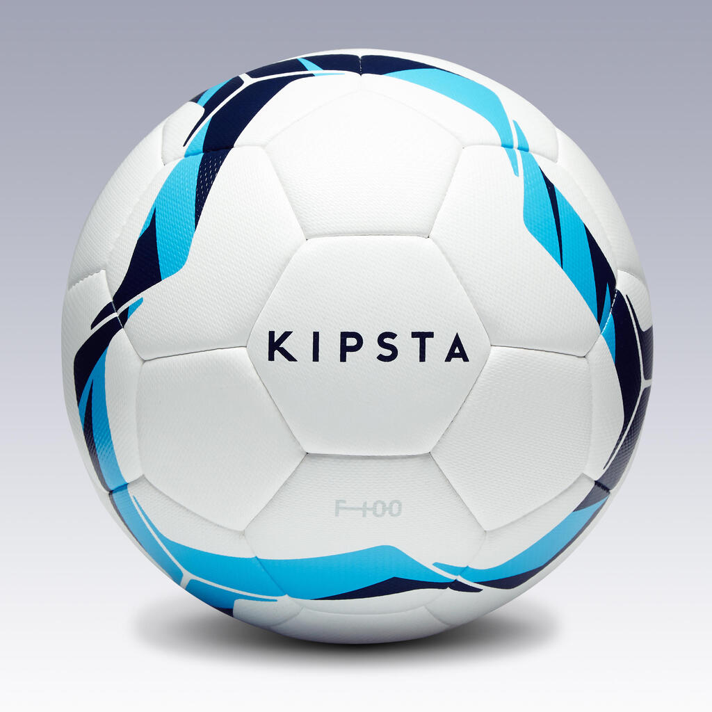 Fußball F100 Hybrid Größe 3 weiß/blau