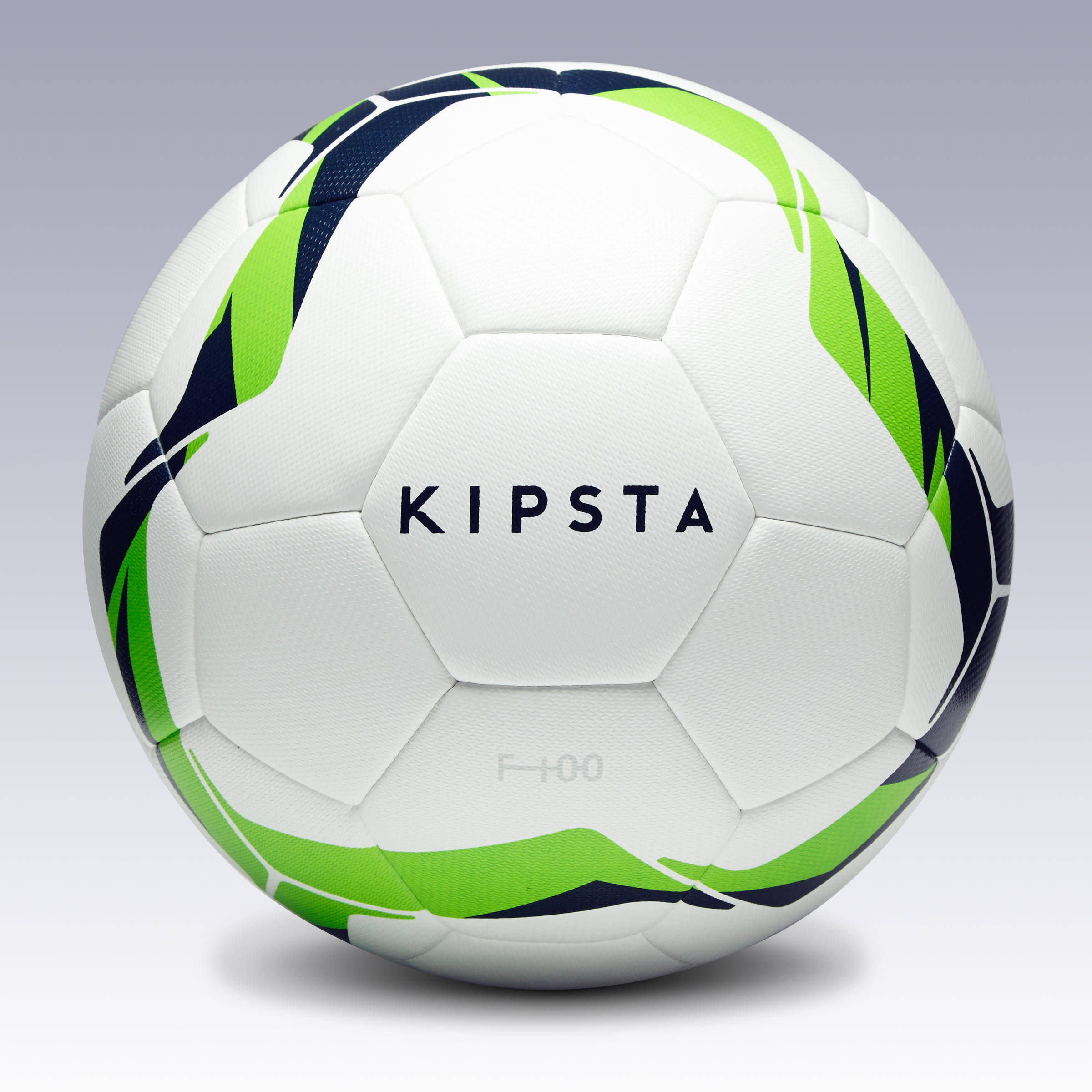 Football Ball Size 5 F100 Hybrid - White/Green -  2