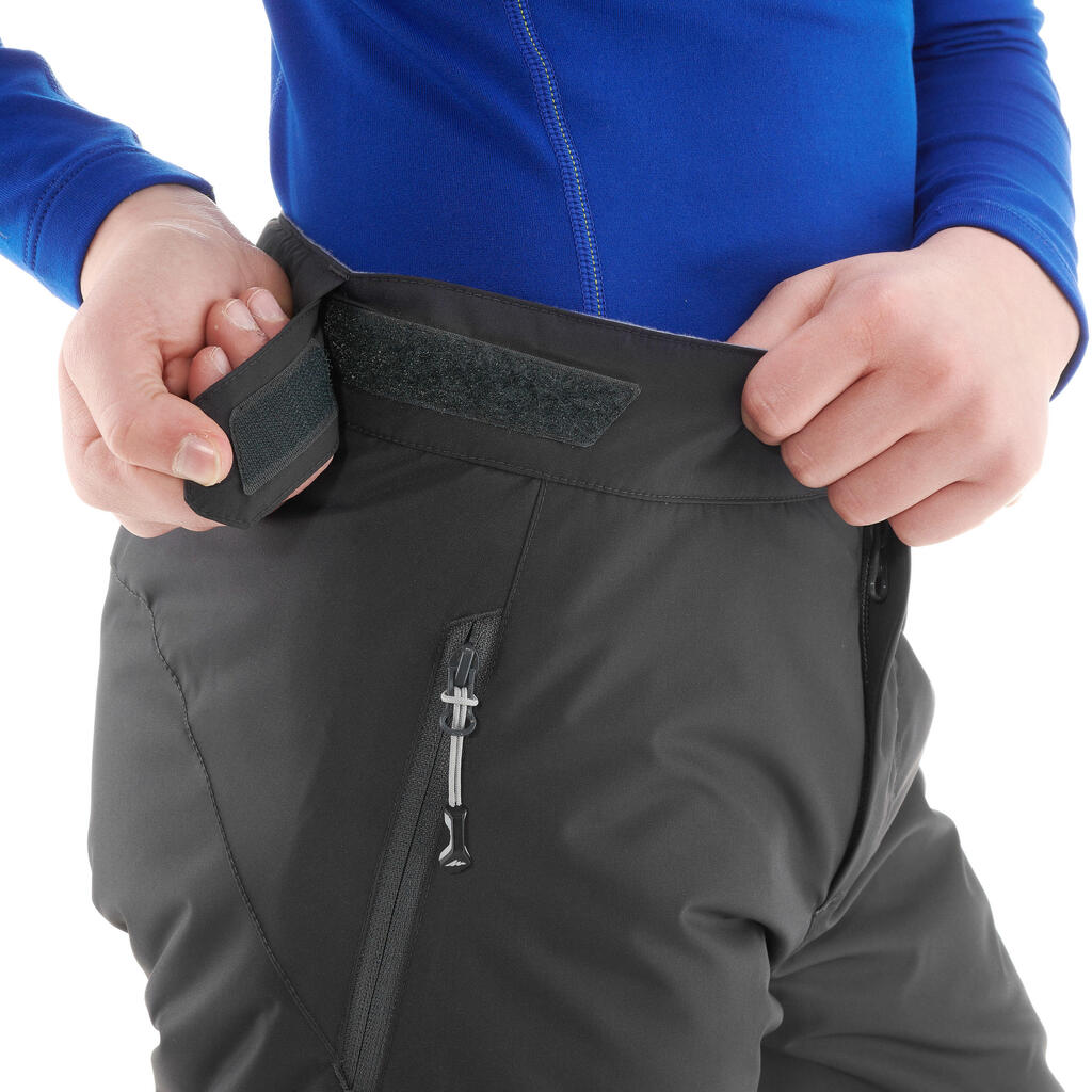 Sive tople dečje pantalone za kros-kantri skijanje XC S 100