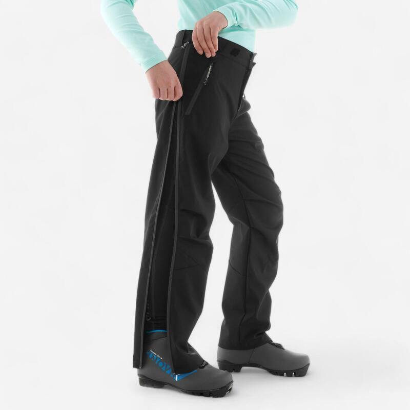 Surpantalon de ski de fond enfant, XC S OVERP 150 noir