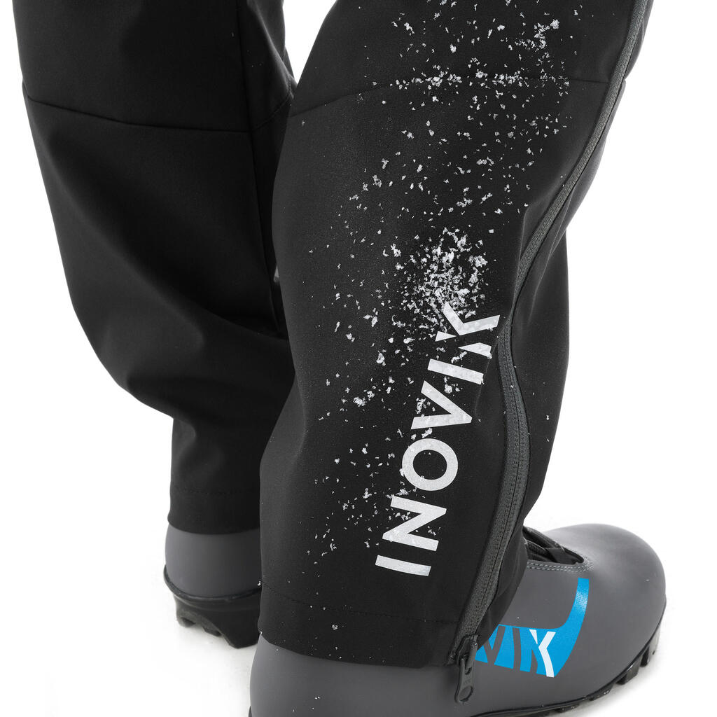 Detské vrchné nohavice XC S Overp 150 na bežecké lyžovanie čierne